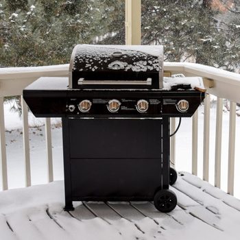 Grill in the Wintertime covered in snow