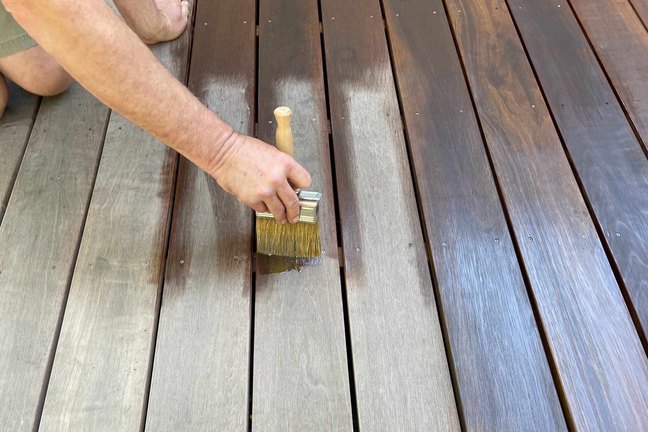 brushing the deck