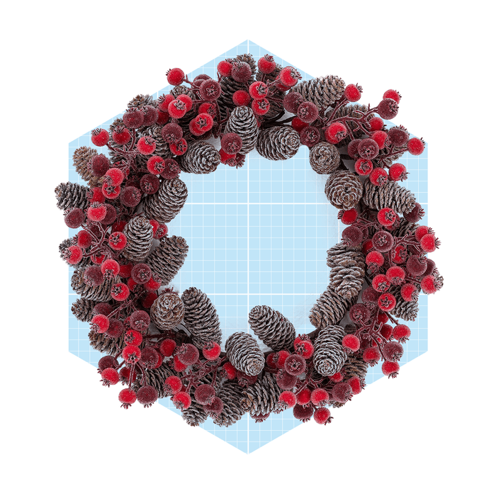 Faux Sugared Berry With Pinecones Wreath Ecomm Via Potterybarn.com