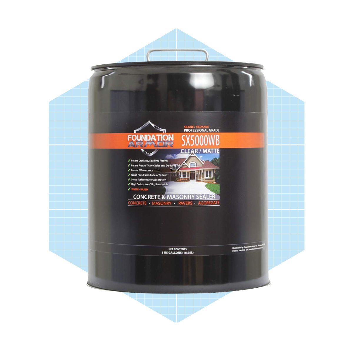 5 Gal. Approved Water Based Silane Siloxane Penetrating Concrete Sealer Ecomm Amazon.com