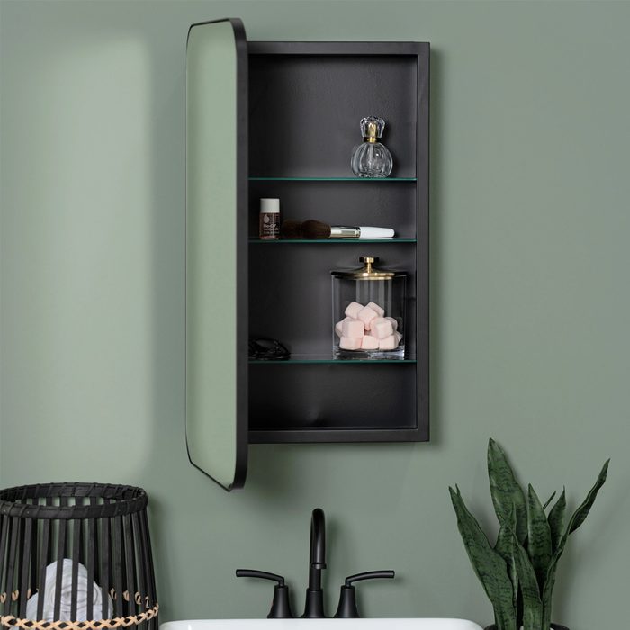 Eaton Surface Mount Framed 1 Door Medicine Cabinet With 3 Adjustable Shelves Ecomm Wayfair.com