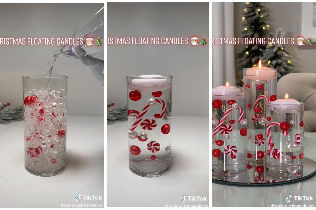 Floating Christmas Candle Orbeez Hack via ROCIORUIZHOMEDECOR tiktok