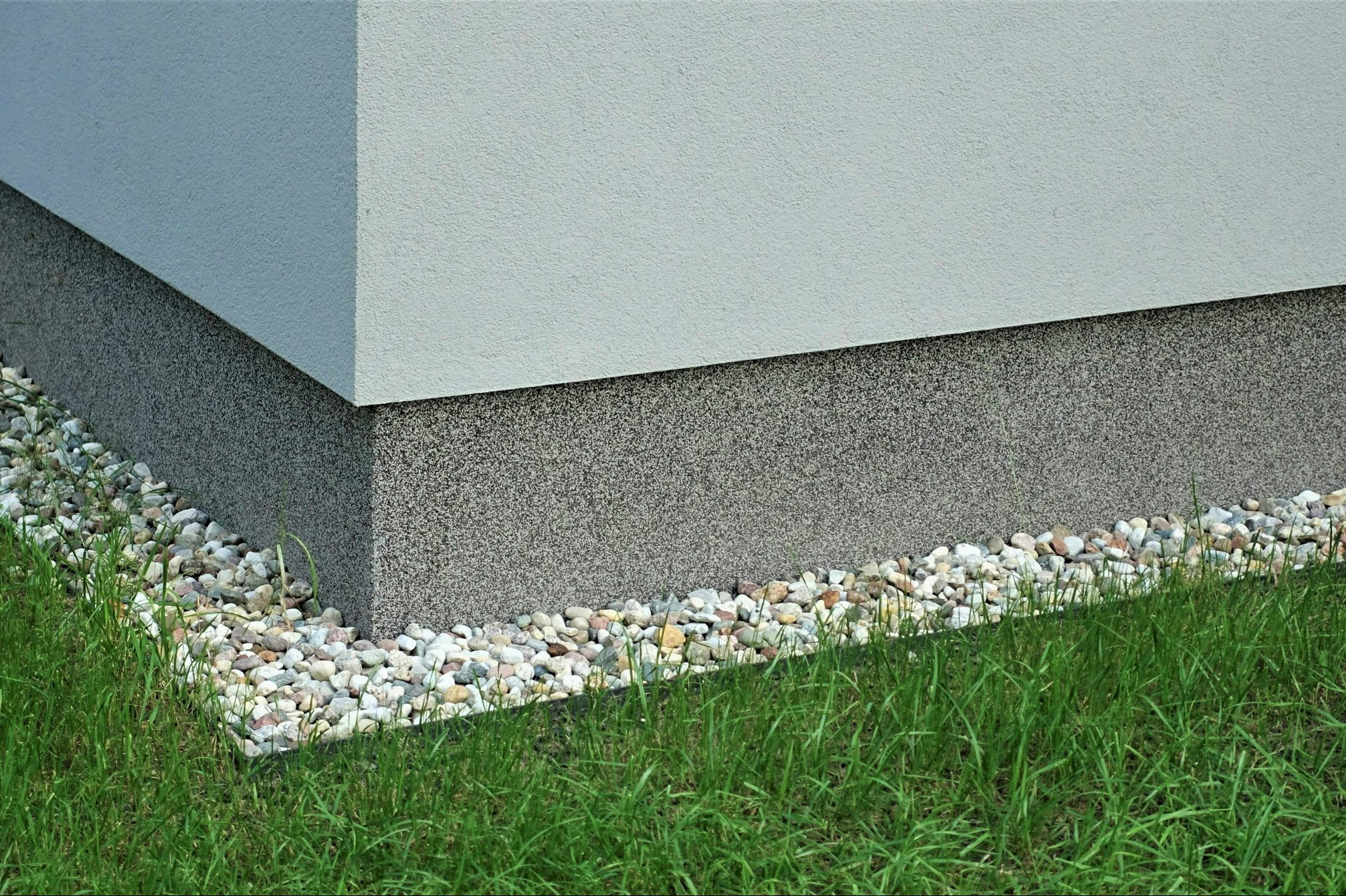 Modern blind area with grass