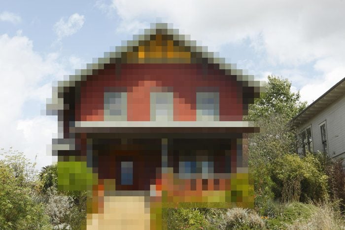 Pixelated House on a sunny day