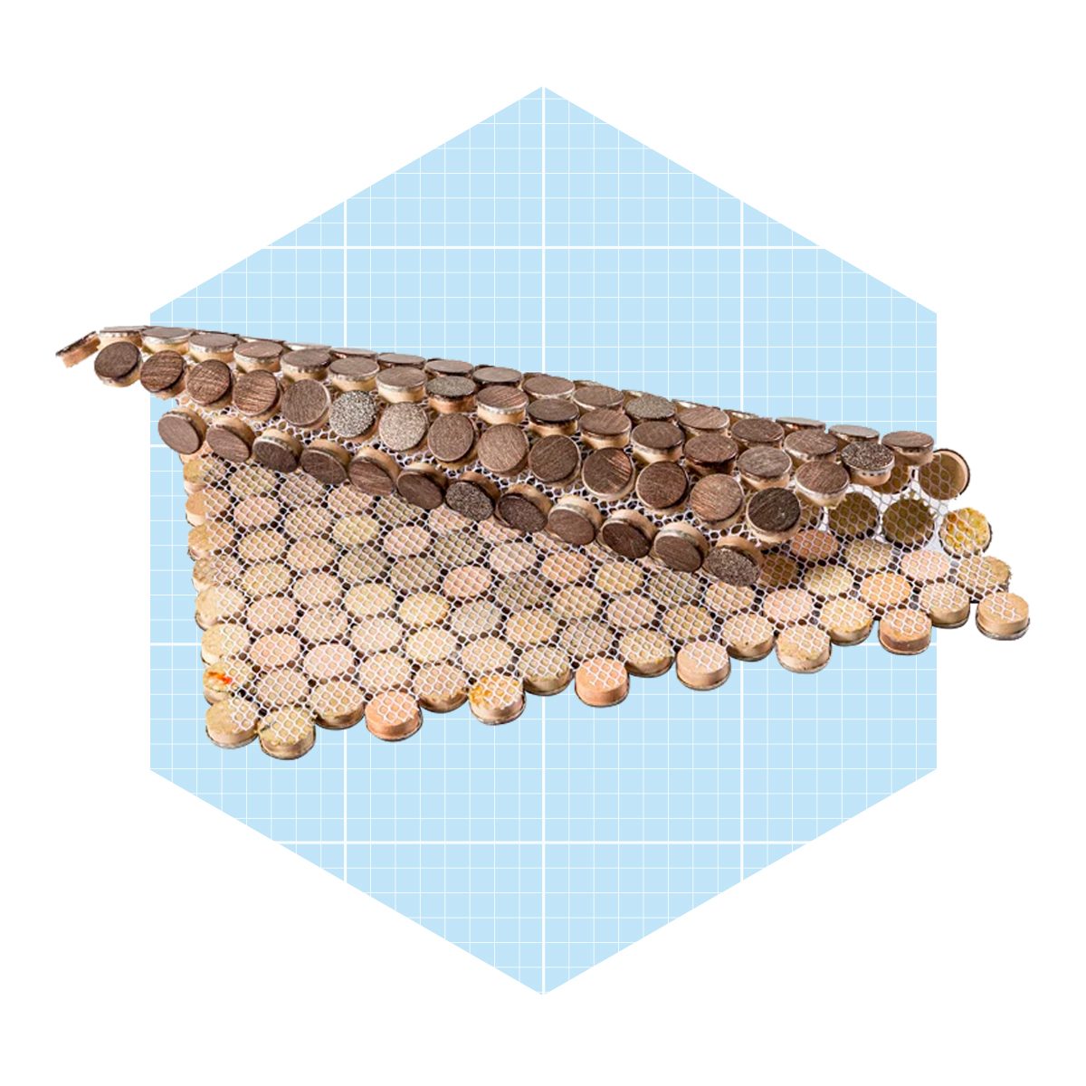 Orb 0.75 X 0.75 Metal Penny Round Mosaic Tile Ecomm Wayfair.com