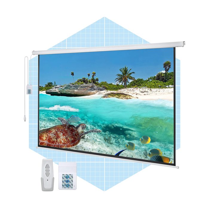 120 Motorized Projector Screen Electric Diagonal Automatic Projection Ecomm Amazon.com