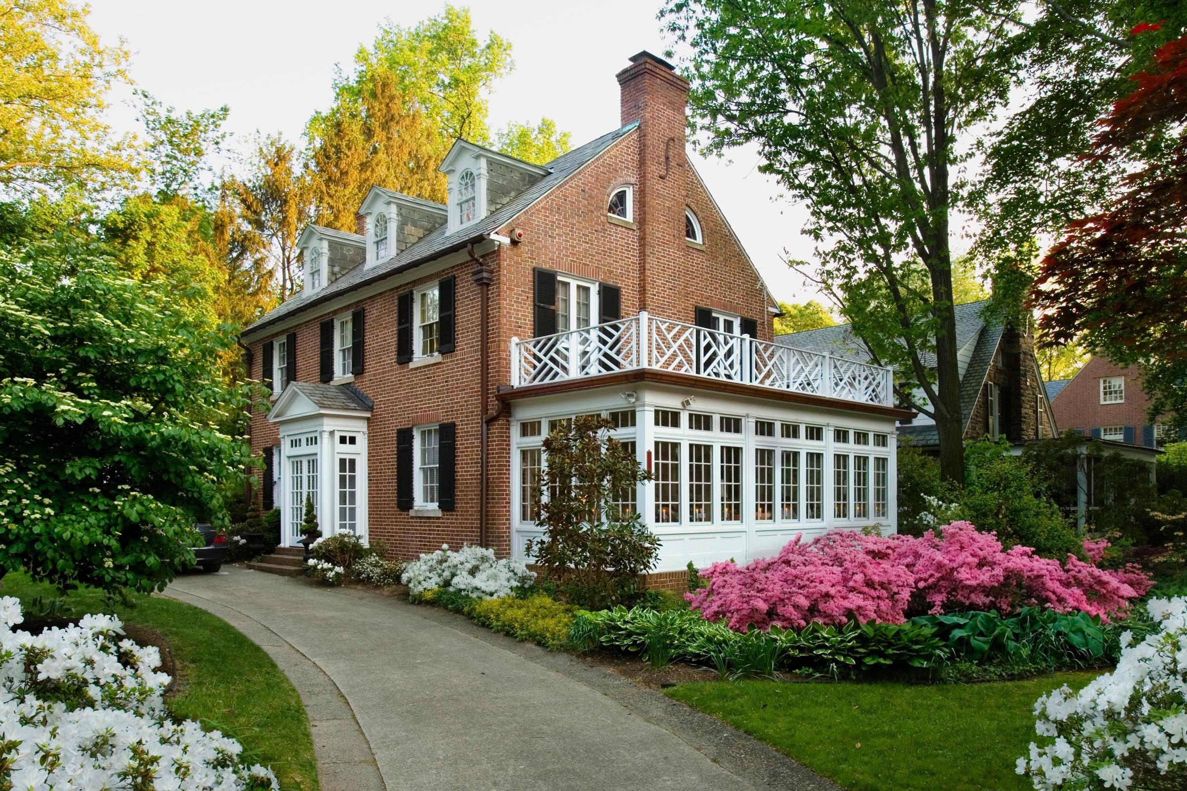 Colonial house on a Spring day