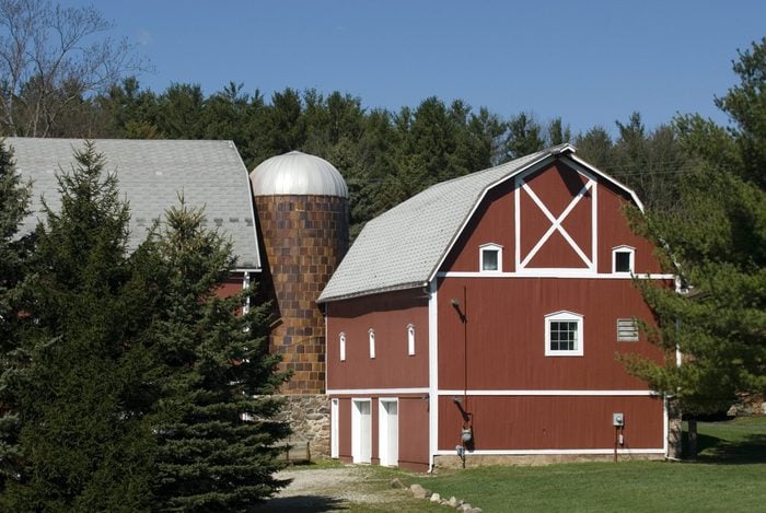 Gambrel Roof on a red barn