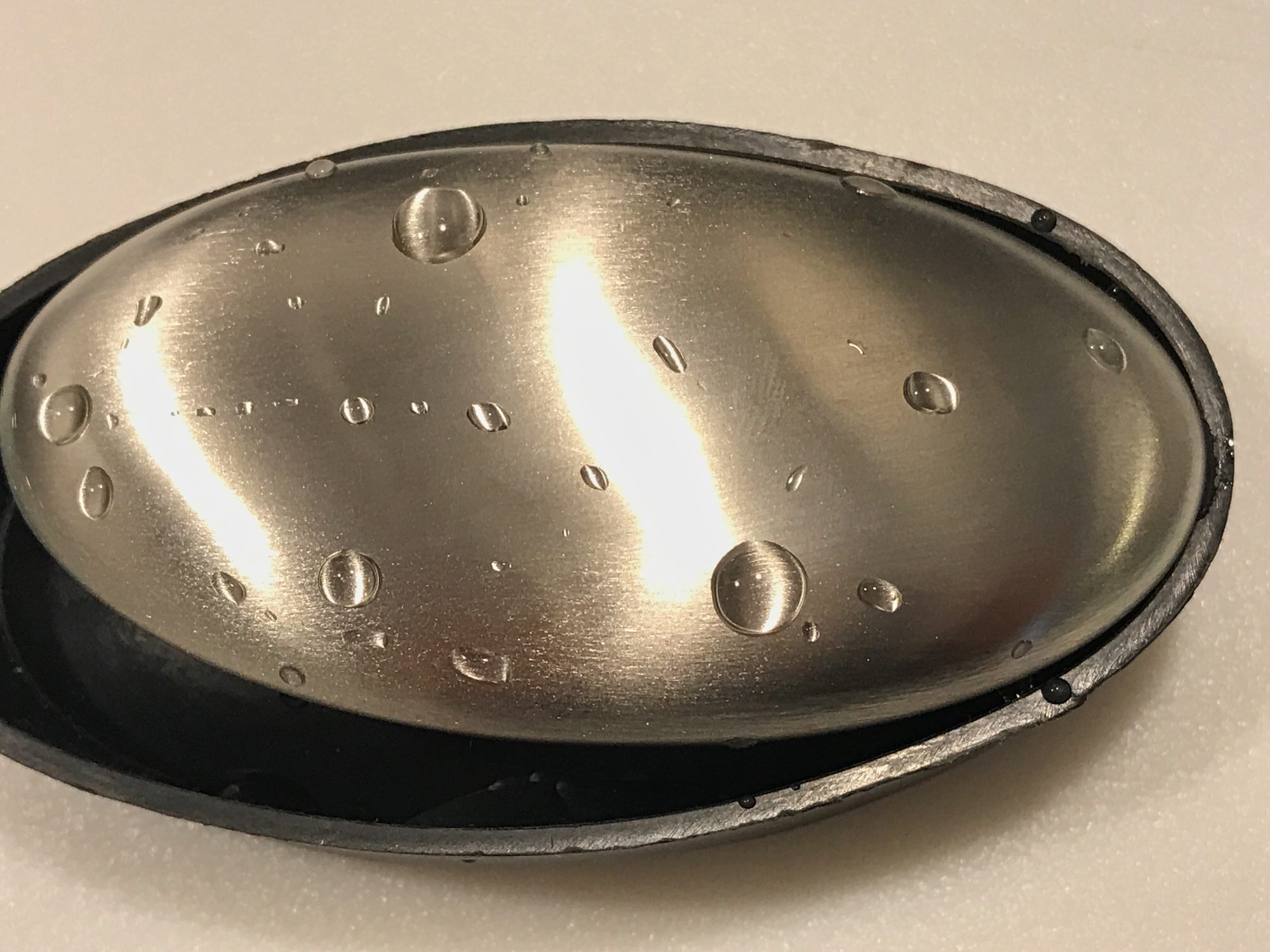 Metal Soap Bar With Water Drops
