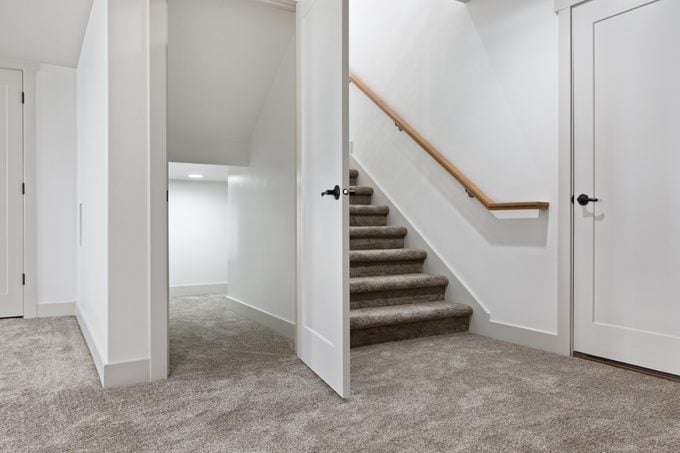 Storage or play space beneath stairs