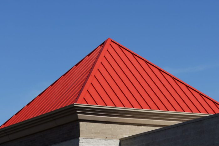 Pointed Red Pyramid Roof