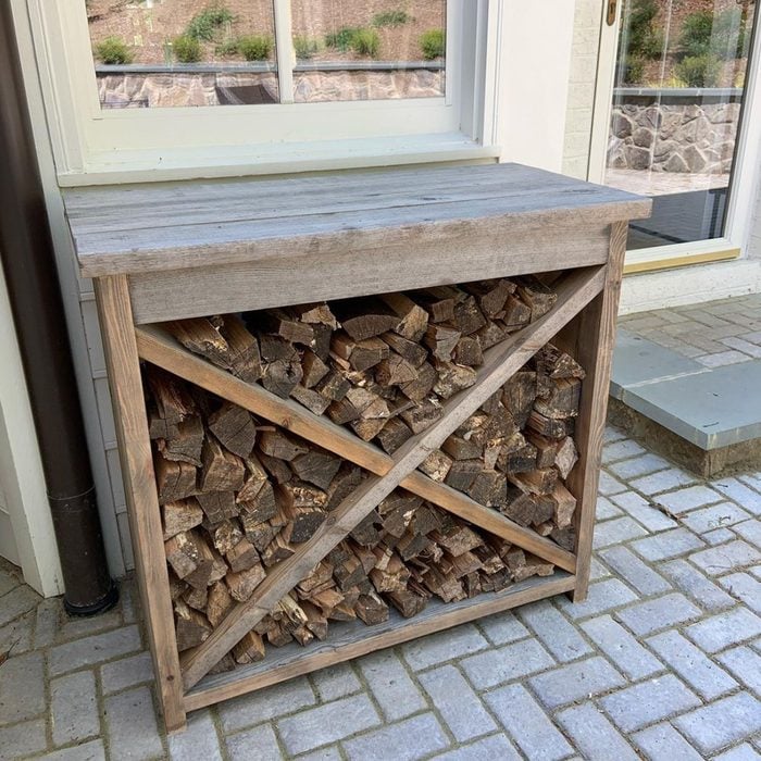 Tabletop Diy Firewood Storage Rack Courtesy @fitchlumber Via Instagram
