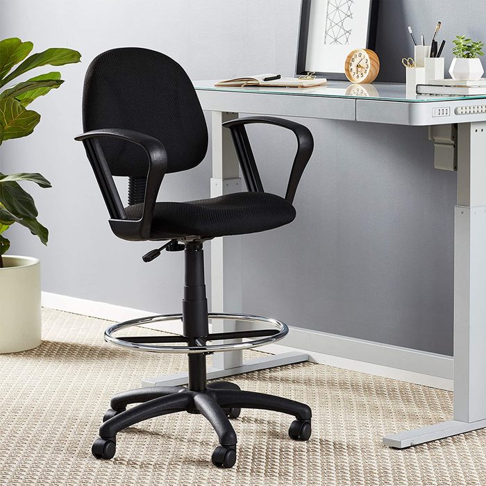 Boss Office Products Ergonomic Works Drafting Chair With Loop Arms Ecomm Amazon.com