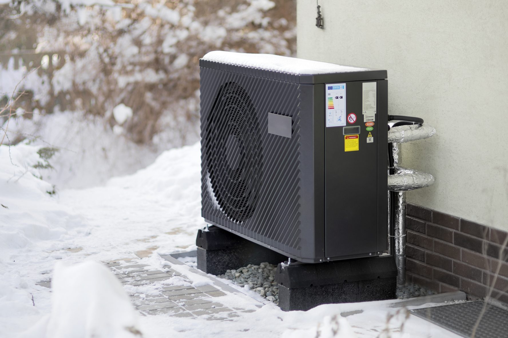 Air source heat pump in winter conditions