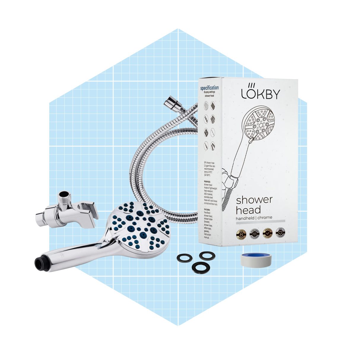 Lokby High Pressure Shower Head With Handheld Ecomm Amazon.com
