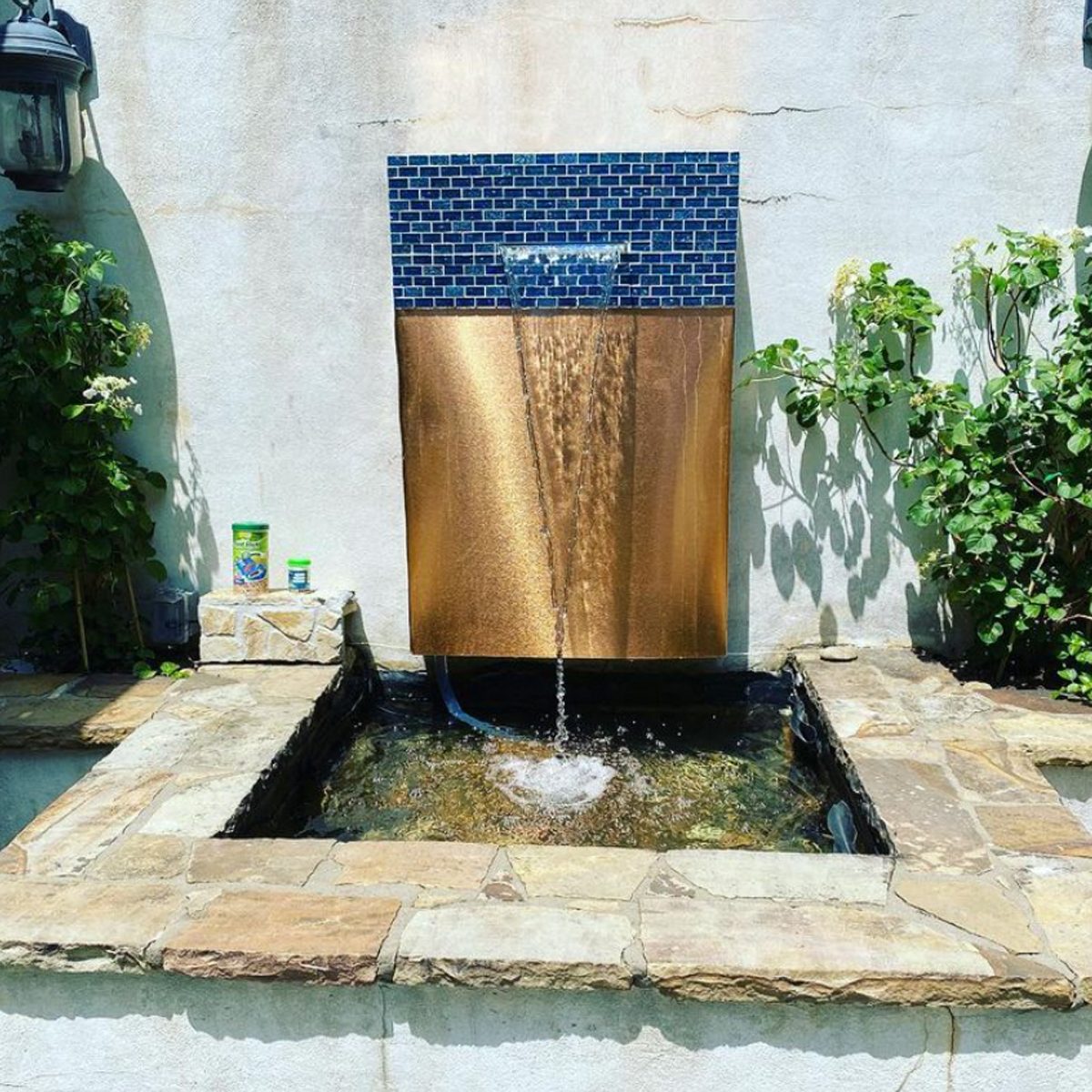 Modern Copper Fountain Courtesy @kelspinck Via Instagram