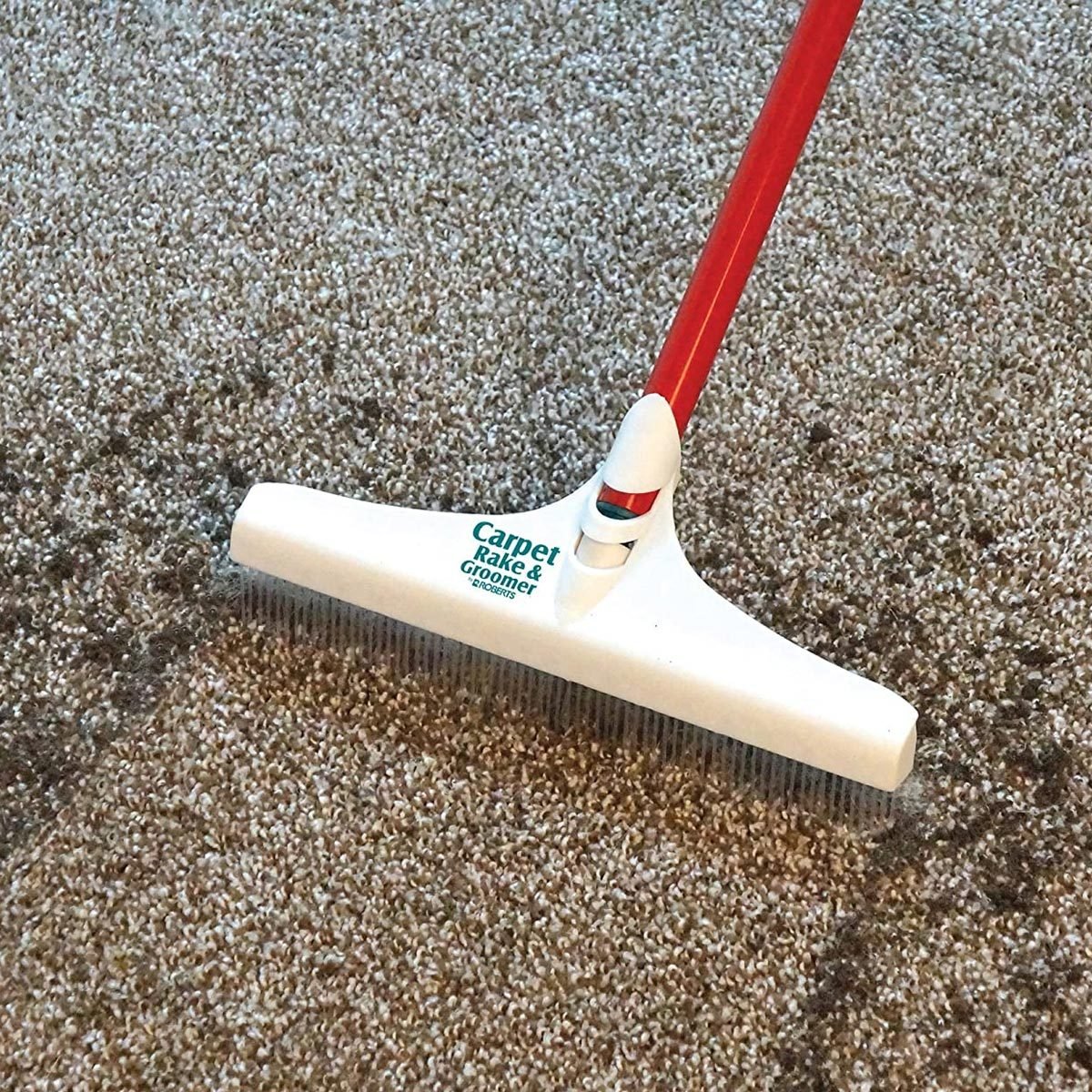 Rubber Broom Carpet Rake with Silicone Squeegee for Removing