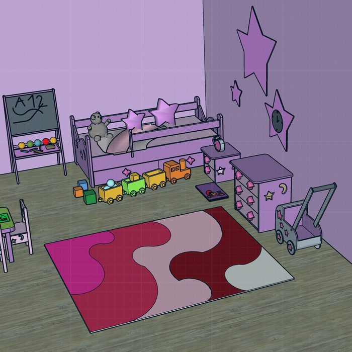 Abstract Blob Rug For Kids Room