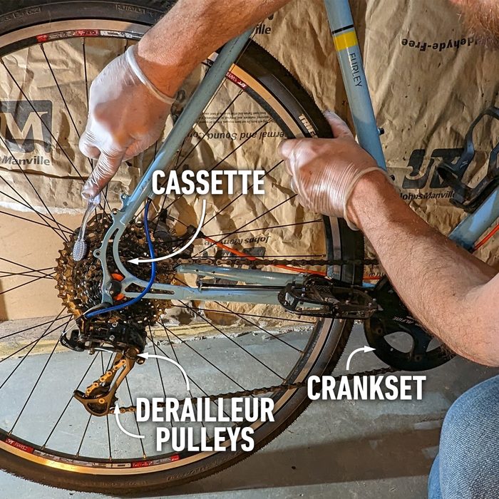 Bicycle chain wax starter guide