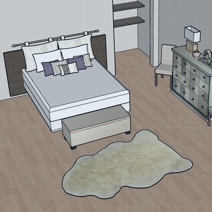 Sheepskin Rug In Bedroom