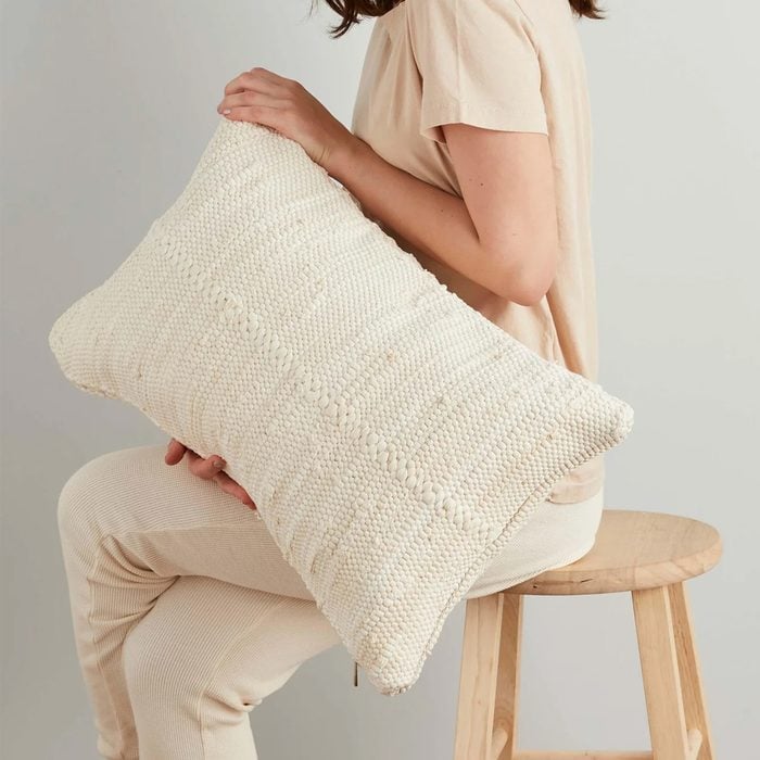 Chindi Lumbar Pillow In Heavy Cream Ecomm Pillowpia.com
