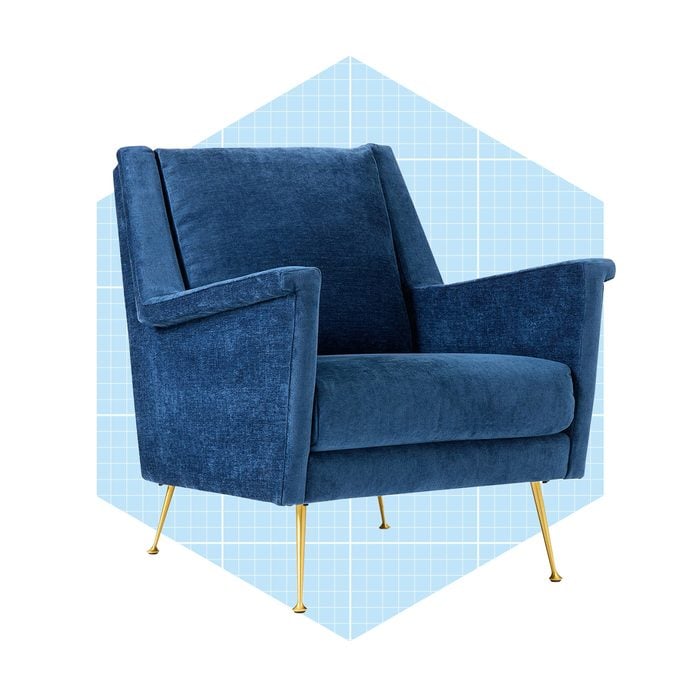 Carlo Mid-Century Chair in Tarragon Velvet