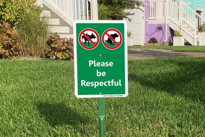 Dog Sign Please Be Respectful
