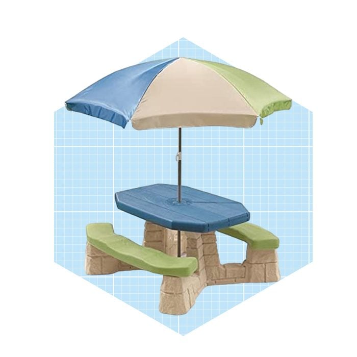 Naturally Playful Kids Picnic Table With Umbrella