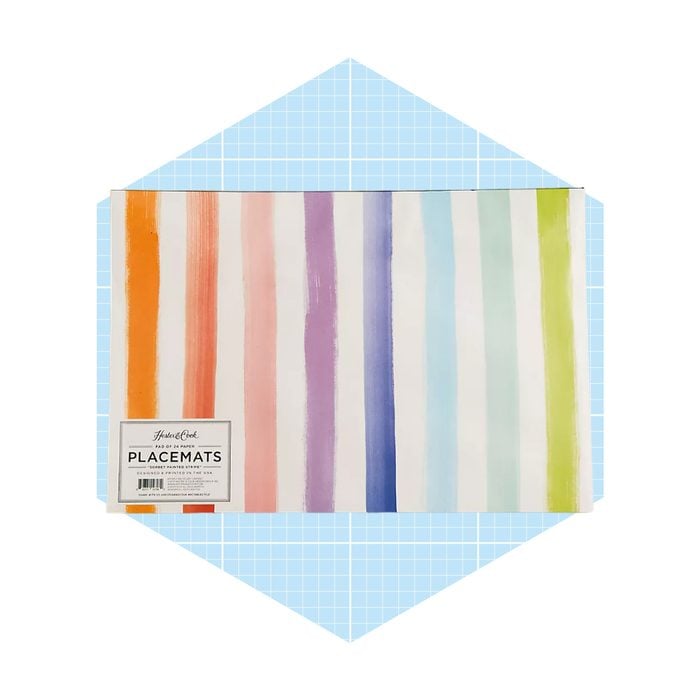 Anthropologie Rainbow Paper Placemats