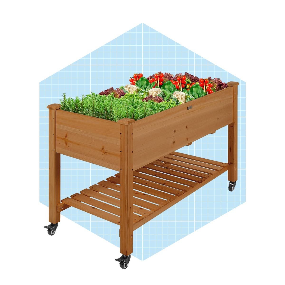 Best Choice Products Raised Garden Bed On Wheels