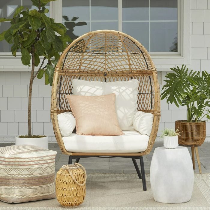 Better Homes & Gardens Ventura Boho Stationary Wicker Egg Chair Ecomm Walmart.com