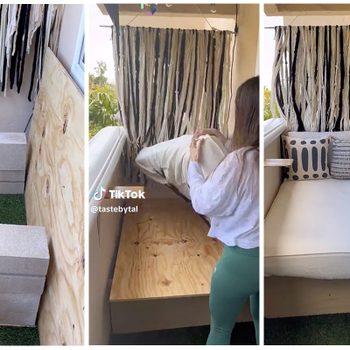 DIY Renter-Friendly Outdoor Daybed Via @TasteByTal TikTok