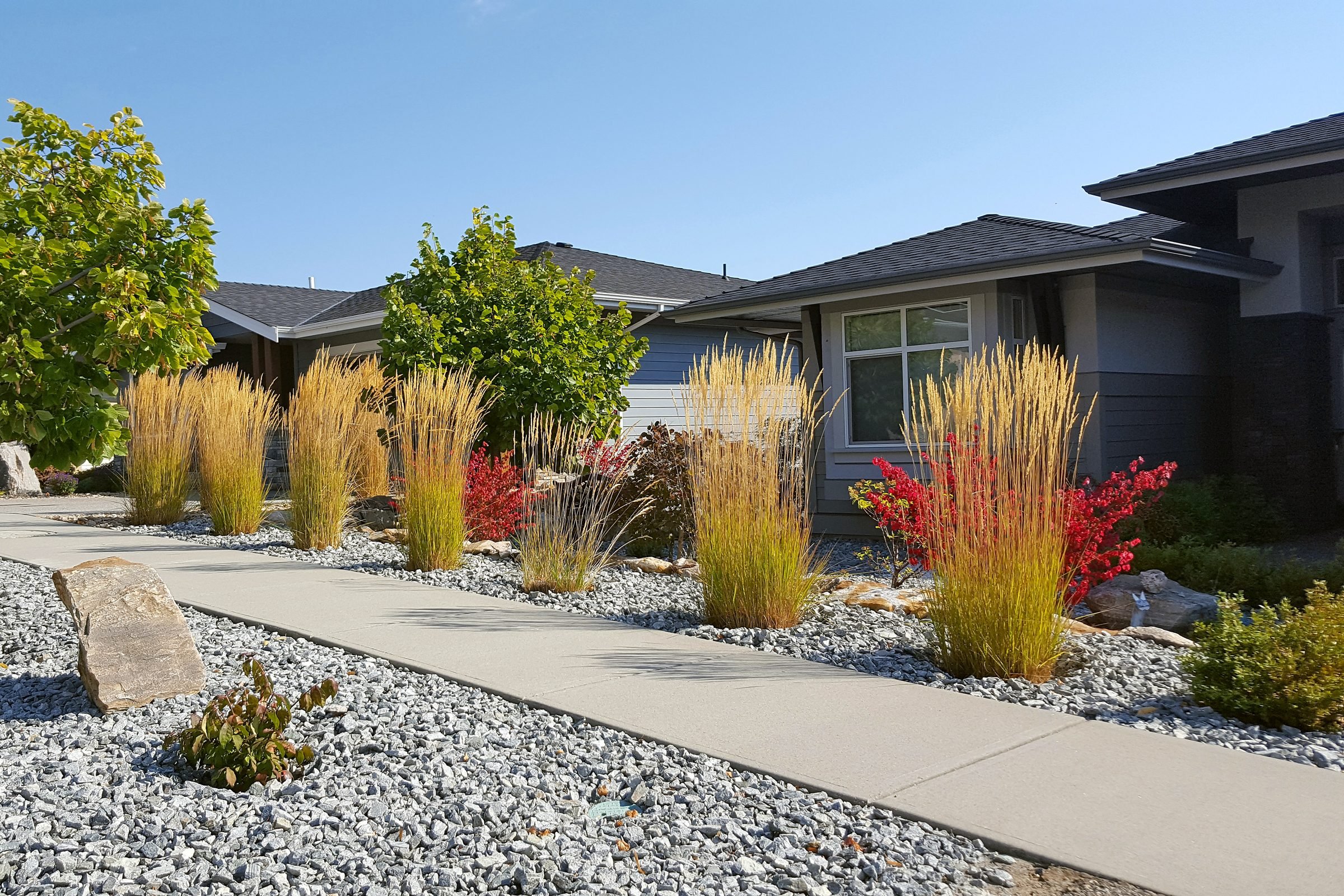 Artistic Residential Landscaping With Curb Appeal