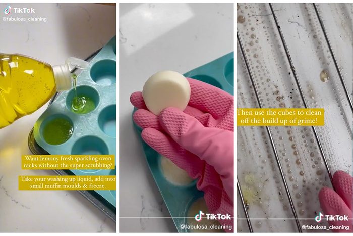 Frozen Soap Oven Rack Cleaning Hack Via @Fabulosa_Cleaning TikTok