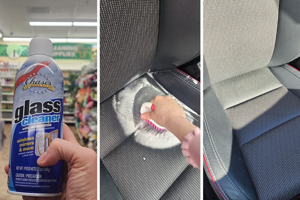 This TikTok Dollar Tree Glass Cleaner Hack Removes Car Seat Stains