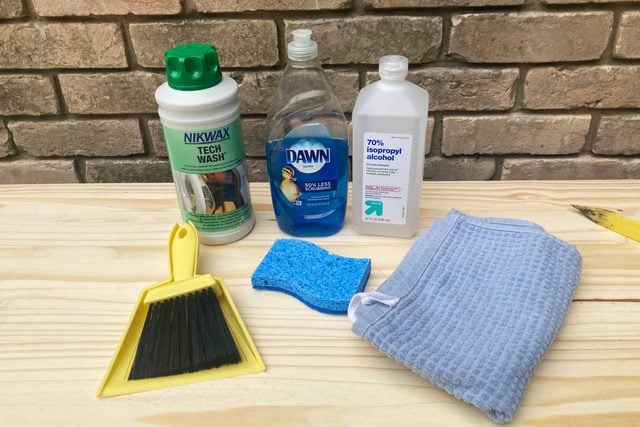 Tent cleaning supplies