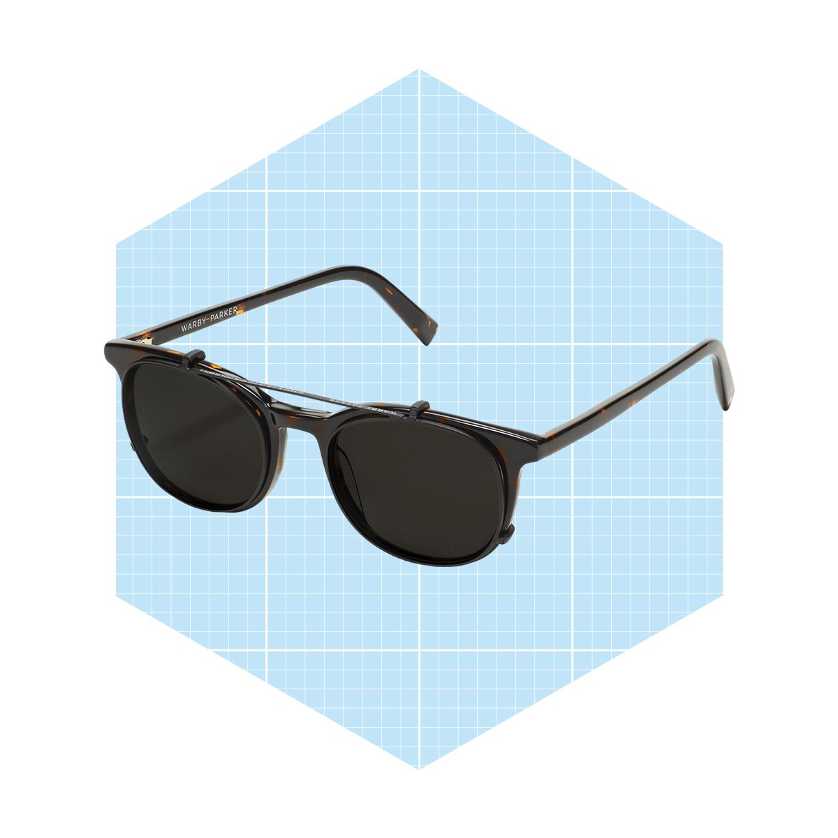 Warby Parker Durand Clip On Wide Sunglasses