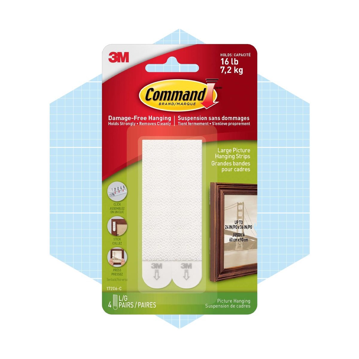 3m Command White Large Picture Hanging Strips Ecomm Acehardware.com
