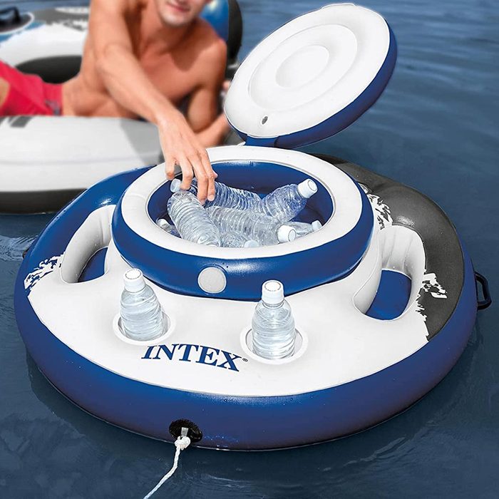 A Floating Cooler Keeps Drinks Chilled On The Water