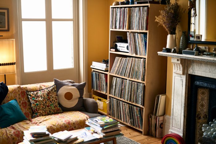 Living room with record collection