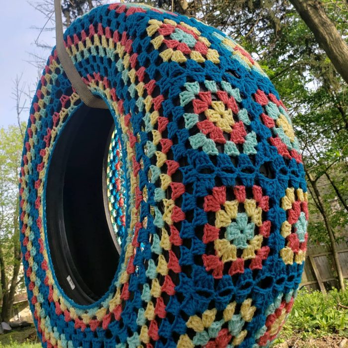 Crochette Tire Swing Via Instagram Whynotcraftstirecovers