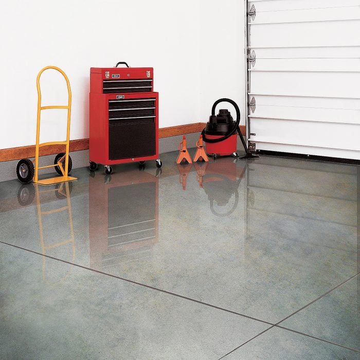 garage with Concrete Sealer