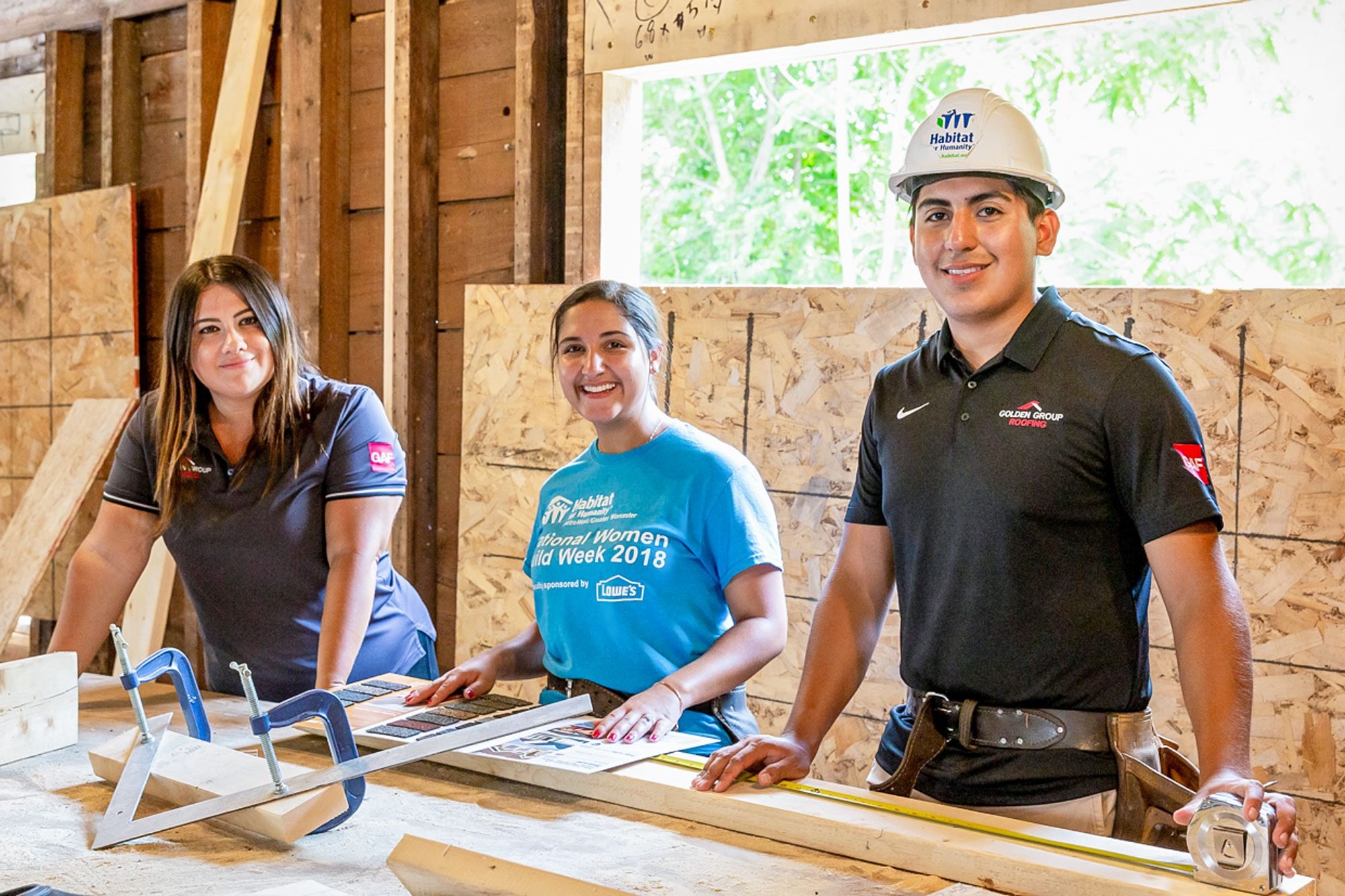Greta Bajrami Roofer with her Employees