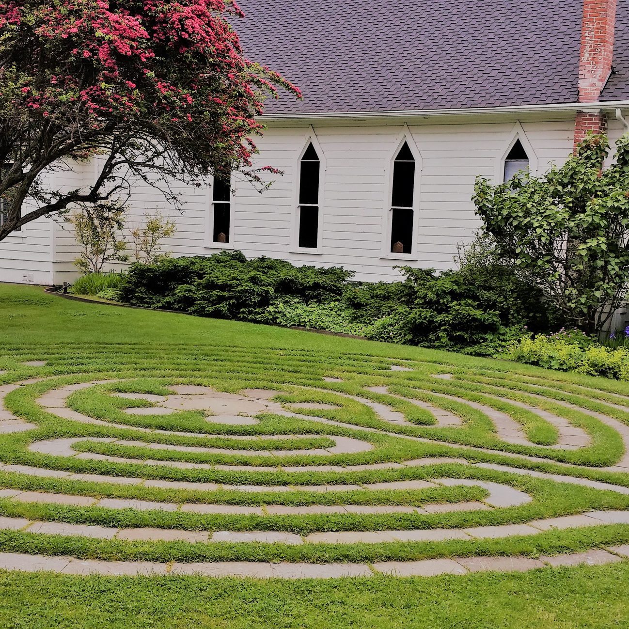 backyard labyrinth