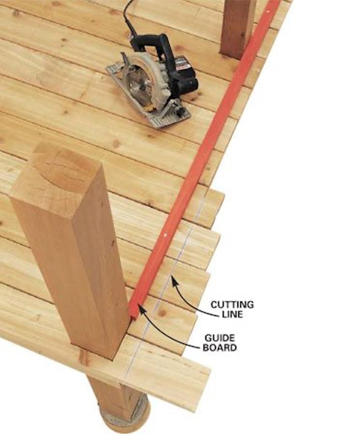 Cut Deck Boards Straight