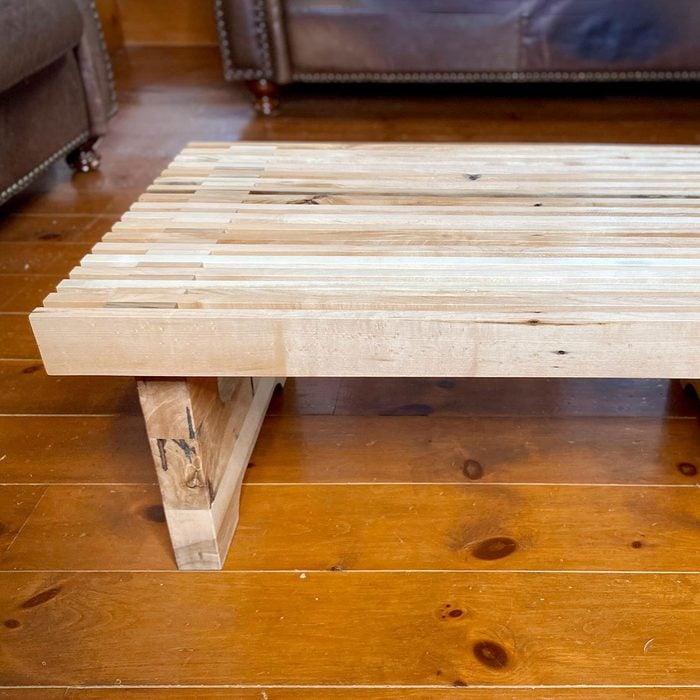 wooden coffee table