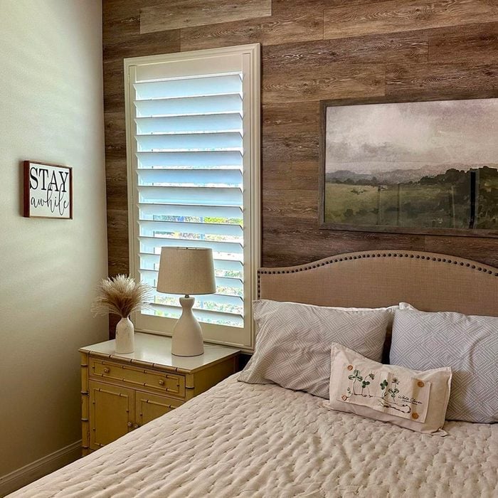 Reclaimed Wood Bedroom Feature Wall courtesy graceandgratitude18