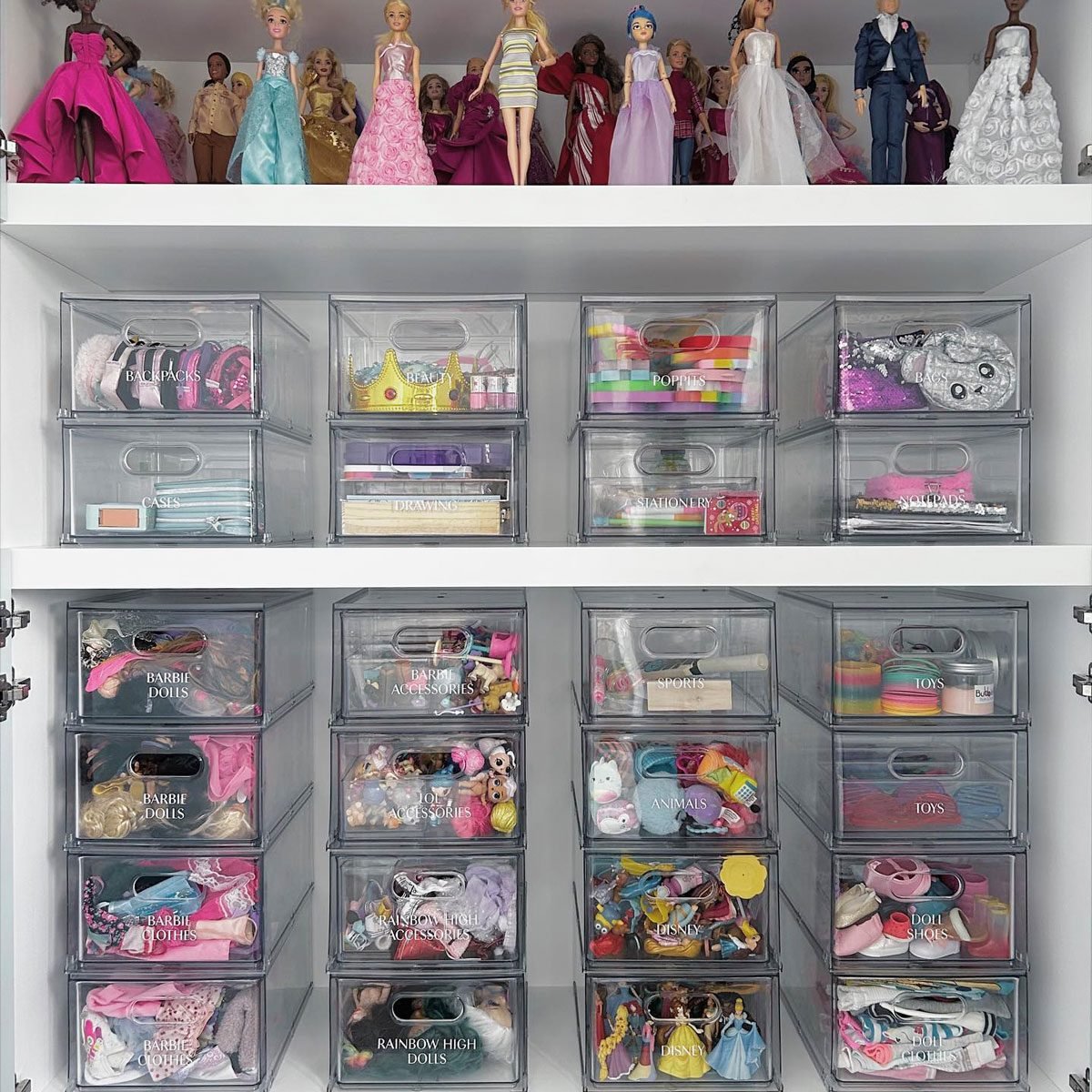 A Genius $10 DIY Barbie Storage Solution