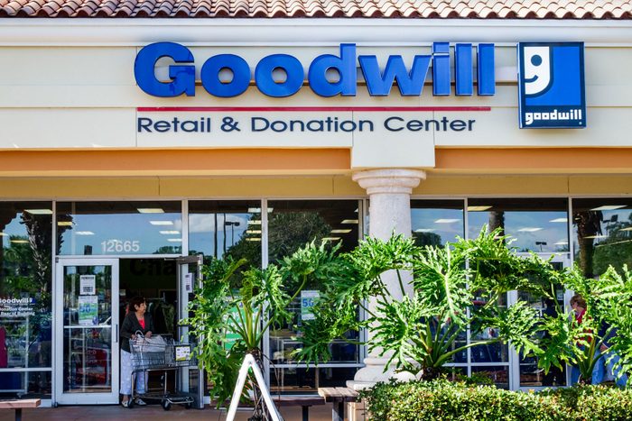 The Entrance To The Goodwill Retail & Donation Center In Naples, Florida.