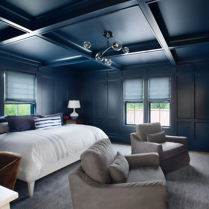Dark And Moody Coffered Ceiling